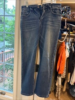KanCan Women's Dark Wash Straight Leg Jeans